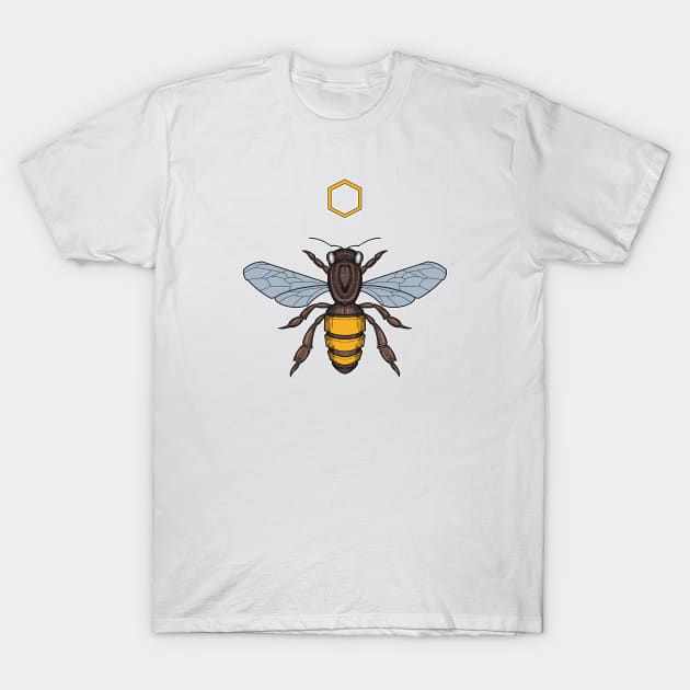 honeybee with honeycomb T-Shirt by weilertsen